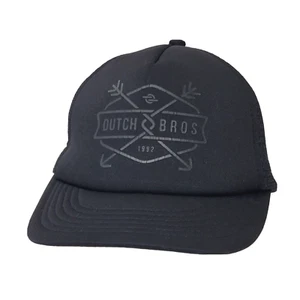 Dutch Brothers Unisex One Size Black On Black Snapback Baseball Hat Cap - Picture 1 of 4