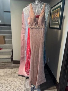 Abito vestito sfilata Jovani 62507 gala champagne tg 0 nuovo con etichetta saldi - Foto 1 di 7