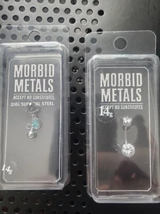 Morbid Metals Navel Rings (Set Of 2) - Picture 1 of 2