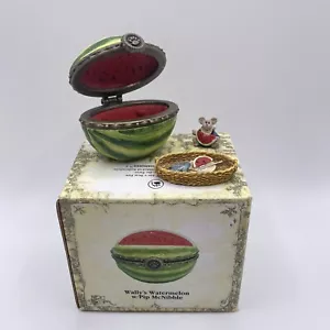 Boyds Bear Treasure Box Wally's Watermelon con pipa McNibble 1E/387 - Imagen 1 de 11