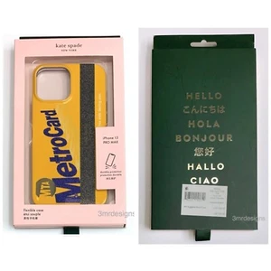Pre-owned Kate Spade ON A ROLL MetroCard iPhone 13 PRO MAX Case-EXCELLENT COND. - Zdjęcie 1 z 12
