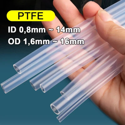 PTFE Schlauch Teflonschlauch 260°C 3D Drucker Innen Dia 0,8 ~ 14mm OD 1,6 ~ 16mm - Bild 1 von 4