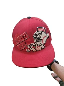 PREOWNED-CINCINNATI REDS~New Era 59Fifty Adult Fitted Cap Sz 7 1/8-Red - Picture 1 of 13