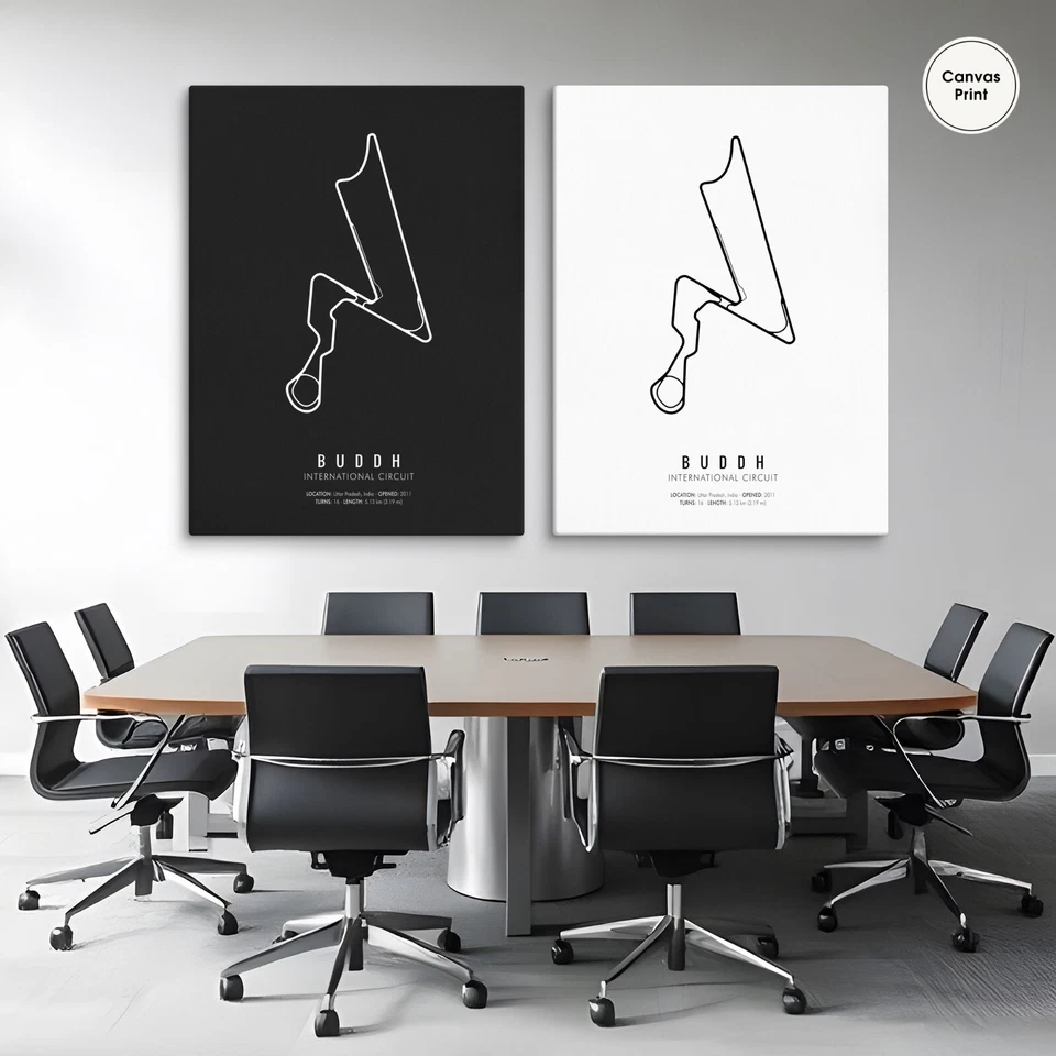 Buddh Circuit, F1 Circuit, F1 Circuit Wall Art, F1 Race Track, F1 Circuit Map - Image 1 of 1