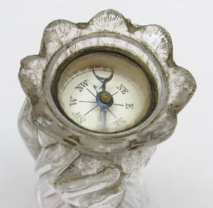 Antique Hand Toothpick Match Holder COMPASS INSERT EAPG RARE - Picture 1 of 10