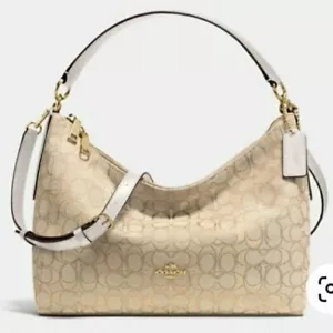 Borsa Coach F58284 Outline Signature East West Celeste Hobo Bag, IM/DQC - Foto 1 di 5