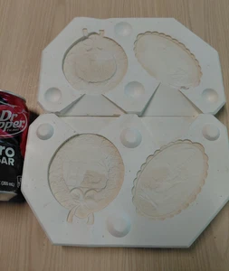 Duncan DM127A 4" T Kranz Ornament Schlickerguss Keramikform Weihnachten Xmas 1079 - Bild 1 von 2