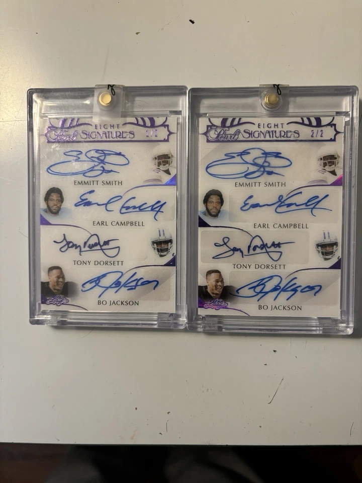 2019 Leaf 珍珠八签名 NFL 名人堂 1/2 和 2/2 — 第 1/2 张图片