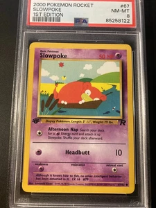 PSA 8 Slowpoke 1ª Edición Rocket 2000 Pokemon - Imagen 1 de 2