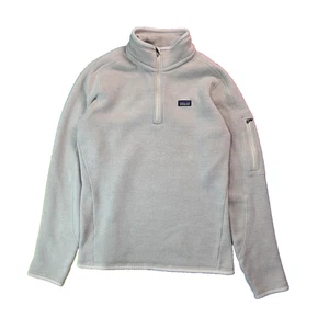 Patagonia Better Sweater weiß elfenbein Fleece 1/4 Zip Pullover Jacke Damen Large - Bild 1 von 7