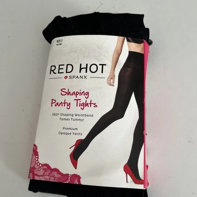 RED HOT by SPANX High Waist Shaping Tights Shaper Black Size 2 1115 to 150 lbs - Image 1 of 4