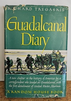 GUADALCANAL DIARY BY RICHARD TREGASKIS 1943 RANDOM HOUSE FIRST EDITION  - Image 1 of 4