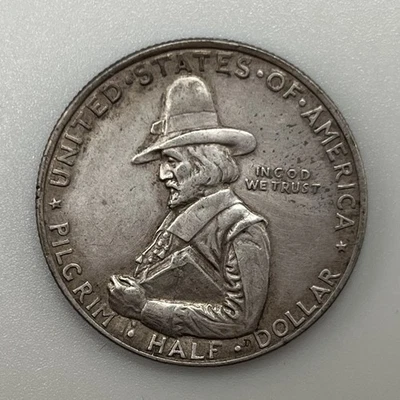 1920 Pilgrim Tercentenary Silver Commemorative Half Dollar - Image 1 of 4