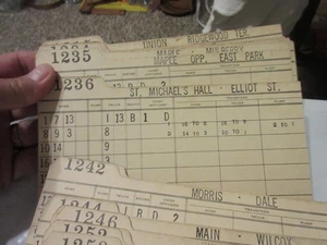 Lot-50 Vintage Fire Department Fire Alarm Box Response Cards - Picture 1 of 14