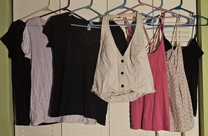 Victoria's Secret Y2K Tee Shop, Vest, Bra Top, Lace Tank, Medium LOT of 7 Vintag - Picture 1 of 19
