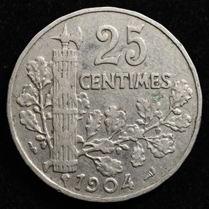 Frankreich 25 Centimes 1904, Münze, Inv#F885 - Bild 1 von 2