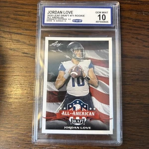 Leaf Draft 2020 - All-American Jordan Love #71 (RC) - Imagen 1 de 2