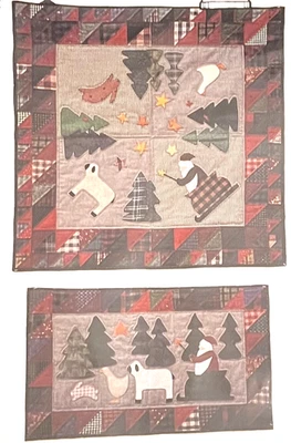 SANTA'S SLEIGH RIDE w FRIENDS Christmas Quilt Pattern WALL & TABLE CENTERPIECE - Image 1 of 4