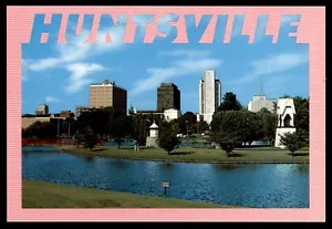 POSTKARTE Huntsville, Alabama - Skyline der Innenstadt von Big Spring Park UNP - Bild 1 von 2