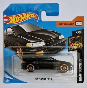 Hot Wheels '88 Honda CR-X Black Short Card - Picture 1 of 1