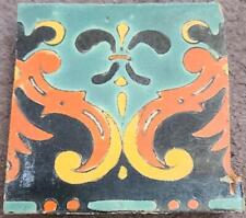 Antique Hand Painted Davies & McDonald Tile Company Tile - GDC - Persian