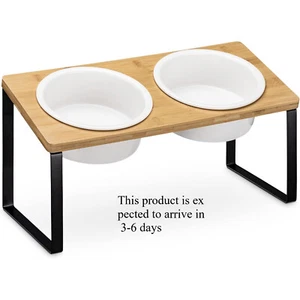 Double Dog Bowl and Stand - Set of 2 PET Bowls - Picture 1 of 5