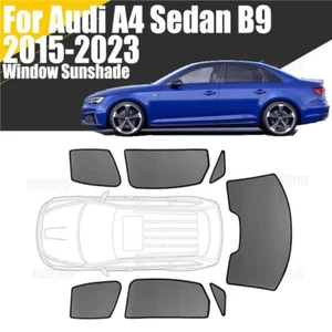 Magnetic Window Sunshade For Audi A4 Sedan 2015-23 Mesh Windshield Frame Curtain - Picture 1 of 14