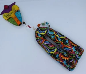 Arte da parete per cani astratti colorati con gancio 16,5"x 3"x1" - Foto 1 di 3