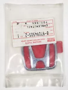 Red & Silver Honda Emblem Logo Brand New in Package Old Stock - Foto 1 di 6