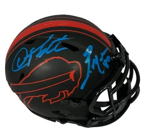 Eric Moulds & Doug Flutie signed Eclipse mini helmet NFL Buffalo Bills JSA BAS - Picture 1 of 3