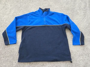 Faded Glory Pullover Mens Large (42/44) 1/4 Zip Fleece Long Sleeve Blue - Picture 1 of 9