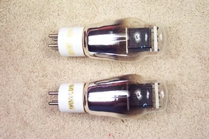 Zwei, Sylvania 210T, #10 Röhren, weißer Keramiksockel, Matchpair, UX-210 - Bild 1 von 4