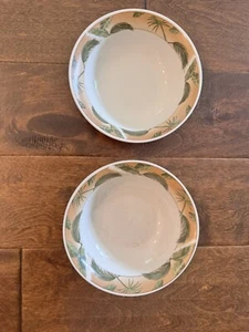 Vtg American Atelier Palm Soup Cereal Bowl 5594 6 1/2” Jungle Tree Tropical - Picture 1 of 5