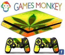 Skin PS4 SLIM - MARIJUANA - Cover Adesiva Vinile Lucido HD Playstation 4