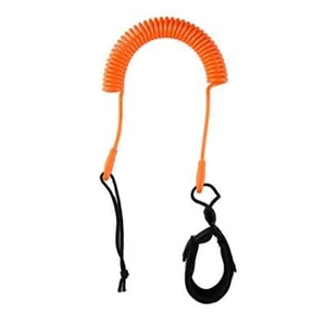 Coiled SUP Leash 10' Surfboard Leash Sup Leg Rope Strap Stand Up 5mm Orange - Picture 1 of 8