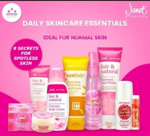 Janet Ayurveda Daily Skin Care Essecials For Spotless Skin Ideal For Normal Skin - Picture 1 of 19