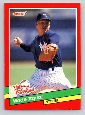 1991 Donruss The Rookies Baseball #34 Wade Taylor New York Yankees - Image 1 of 2