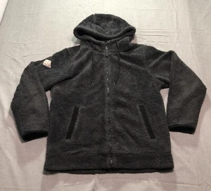 Eddie Bauer Sherpa Fleece Felpa con Cappuccio Giacca Uomo Grande Full Zip Casual Tasche Grigio - Foto 1 di 10