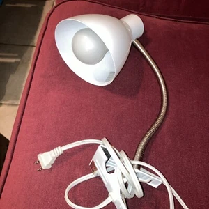 White Clip On Desk Light- Only Used Briefly - Picture 1 of 15