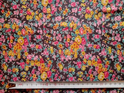 Remnant - TATUM - FLORAL Liberty of London Tana Lawn cotton  approx 30 x 63 cm - Image 1 of 4
