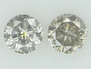 0.36 Ct Natural Loose Round Shape Diamond 3.60 MM Salt And Pepper Diamond QL6924 - Picture 1 of 10
