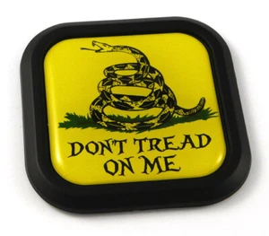 Don't Tread on Me Square Black rim Emblem Car 3D Decal Badge Bumper 2" - Imagen 1 de 7