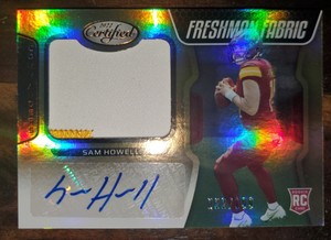 2022 Panini Certified Football Sam Howell Freshman Fabric Bronze RPA- 098/199 RC