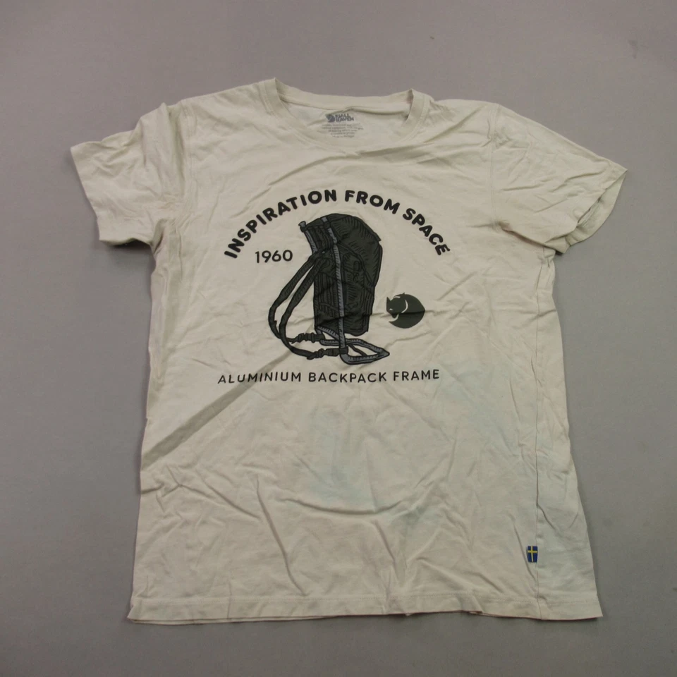 Camisa Fjall Raven Para Hombre Pequeña Manga Corta Cuello Redondo Exterior Ligera Marfil Foto 1 de 4