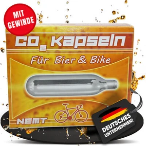 10 x Nemt Gewindekapseln Co2 16g Patronen für Bierzapfanlage, Bikekapseln NEU - Bild 1 von 7