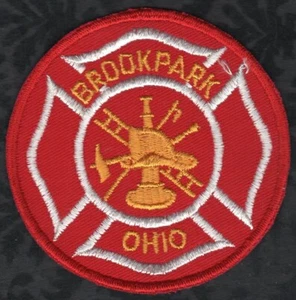 Vintage Brookpark Ohio Fire Department Patch Old Cheesecloth Backing - Picture 1 of 2