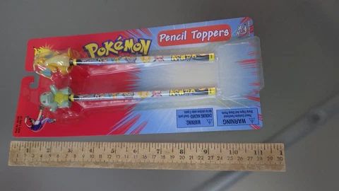 Vtg 1999 Nintendo POKEMON Mini Figure Pencil Toppers NIP * Squirtle Character Cover