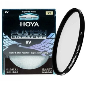 HOYA 77mm FUSION ANTISTATIC UV Slim Filter Multicoat Coating Protective Lens-NEW - Picture 1 of 8