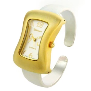 Reloj brazalete para mujer talla pequeña con forma de fusión de 2 tonos - Imagen 1 de 3
