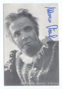 Oper - Italienischer Bariton MARCO STECCHI handsignierte Fotokarte 4x6 - Bild 1 von 2